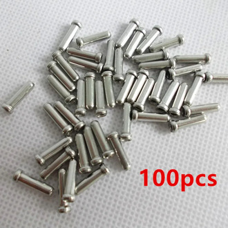 100Pcs/Lot Aluminum Alloy Bike Bicycle Brake Shifter Inner Cable Tips Wire End Cap Crimps Bicycle Accessories For MTB Bike