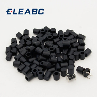 100pcs/lot Black Plastic Cap Hat G62 for 6*6mm Tactile Push Button Switch Lid Cover