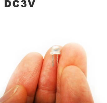 100pcs/Lot Red-Blue Purple Sync Straw Hat LED Lamp Beads DC3V Emitting Diode Light Bead RBP Synchronous Connector Head And Cable