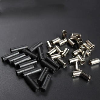100Pcs/Lot Silver/Black Bicycle Mountain Bike Riding Parts Shifter Cycling Accessories Cord End Covers Brake Line Cap Cable Caps