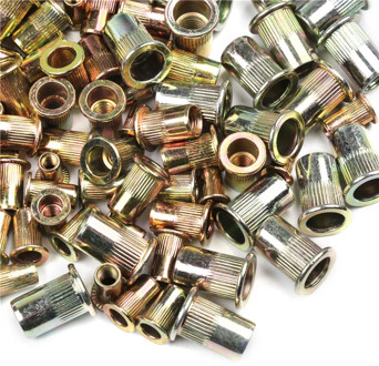 100pcs M6 M8 Mixed Zinc Plated Carbon Steel Rivet Nut Threaded Rivnut Insert M4 M5 M6 M8