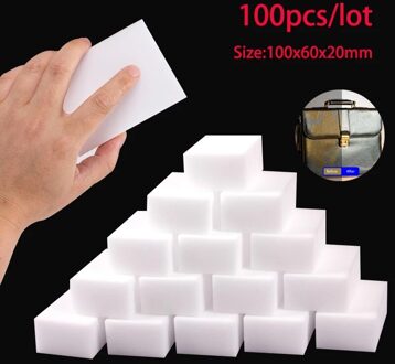 100Pcs Melamine Spons Magische Spons Gum Keuken Melamine Sponge Cleaning Spons Voor Kantoor Badkamer 100stk