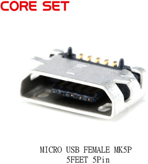 100PCS Micro USB Socket MK5P MINIUSB Female 5 Pin SMD DIP Connector