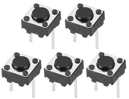 100PCS Middle 2pin 6x6x4.3/5/6/7/8/9/10 mm Switch Tactile Push Button Switches 6x6x4.3mm 6x6x5mm 6x6x6mm 6x6x7mm 6x6x8mm 6x6x9mm
