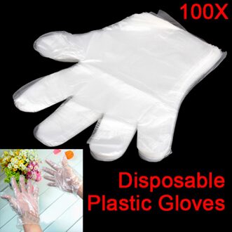 100Pcs Milieuvriendelijke Wegwerp Handschoenen Voor Voedsel Schoonmaken Koken Keuken Anti-Statische Plastic Handschoenen Draagbare Wegwerp Handschoenen