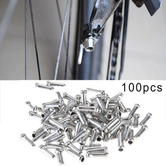 100Pcs Mini Bicycle Shifter Brake Gear Inner Cable Tips End Caps Crimps Ferrules Repair Replacements Kit
