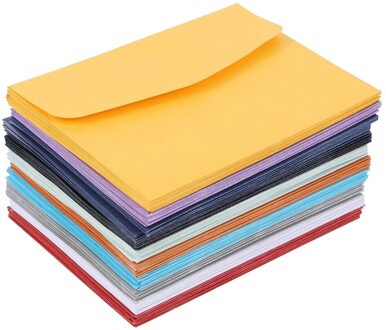 100Pcs Mini Blanco Enveloppen Kleurrijke Papier Enveloppen Foto Brief Enveloppen