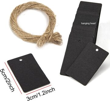 100Pcs Mini Hang Tags Blanco Kraftpapier Kaarten Labels Diy Zwart Wit Bags Tag Handgemaakte Ambachten Wikkelen Levert prijs Label 5