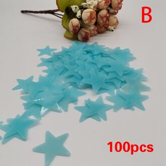 100Pcs Muurstickers Decal Glow In The Dark Baby Kids Slaapkamer Home Decor Sterren Lichtgevende Tl Decal 2
