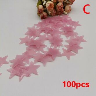 100Pcs Muurstickers Decal Glow In The Dark Baby Kids Slaapkamer Home Decor Sterren Lichtgevende Tl Decal 3