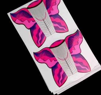 100Pcs Nail Art Gereedschap Nagel Uv Gel Tips Extension Builder Vorm Gids Voor Nagel Uitbreiding Stencil Manicure Gereedschap