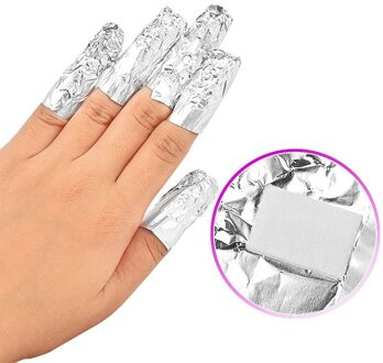 100Pcs Nail Art Soak Off Acrylic Gel Polish Nail Removal Wraps Aluminium Foil Remover Makeup Tool Easy Cleaner Gel Nail TSLM2