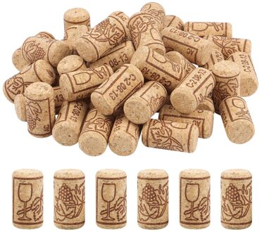 100Pcs Natuurlijke Kurk Herbruikbare Wijn Glazen Fles Afsluitdeksel Fles Sluiting Hout Deksel Cap Keuken Bar Gereedschap