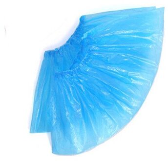 100Pcs Outdoor Wegwerp Plastic Overschoenen Tapijtreiniging Overschoenen Plastic Waterdicht En Stofdicht Schoen Cover Set 521 Blauw