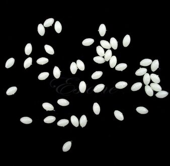 100Pcs Ovale Lichtgevende Vissen Lokt Vissen Kralen Zee Harde Drijvende Float Aanpakt Y4UB 666