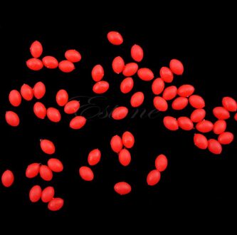 100Pcs Ovale Lichtgevende Vissen Lokt Vissen Kralen Zee Harde Drijvende Float Aanpakt Y4UB 67