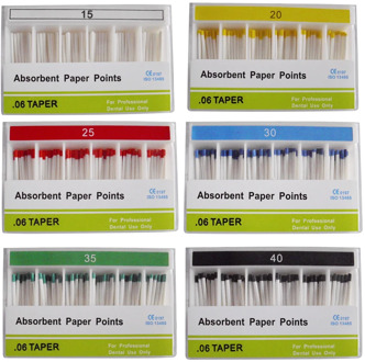 100Pcs/Pack Dental Absorbent Paper Points Root Cancel Endodontics Cotton Fiber Tips Dentist Product Mixed Sizes