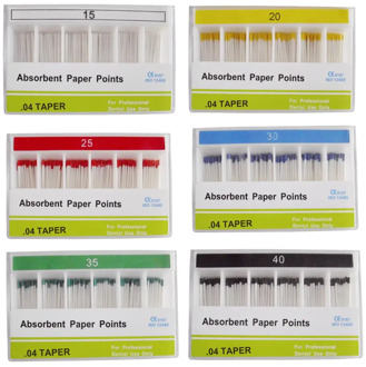 100Pcs/Pack Dental Absorbent Paper Points Root Cancel Endodontics Cotton Fiber Tips Dentist Product Mixed Sizes