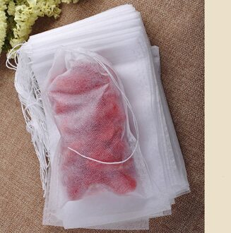 100Pcs Papier Lege Trekkoord Theezakjes Kruid Thee Zakje Losse Thee Bag