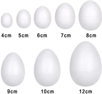 100Pcs Pasen Handgemaakte Diy Schilderij Ei Accessoires Wit Schuim Ei Pasen Feestartikelen Kids Gunsten Bruiloft Decoraties