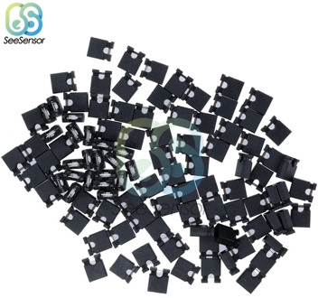 100pcs Pin Header Jumper Blocks Connector Jumper Cap Wire Housings 2.54mm for Hard Drives Circuit Board Computer Interface Card