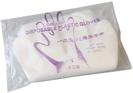 100Pcs Plastic Clear Wegwerp Handschoenen Drie Diktes Tuin Restaurant Home Eten Bakken Multifunctie Keuken Accessoires 25 medium thick