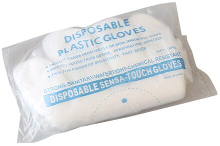 100Pcs Plastic Clear Wegwerp Handschoenen Drie Diktes Tuin Restaurant Home Eten Bakken Multifunctie Keuken Accessoires 25 Thickened