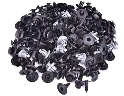 100Pcs Plastic Gemengde Schroef Klinknagel Clip Sluiting Set Voor Auto Kofferbak Bumper Fender