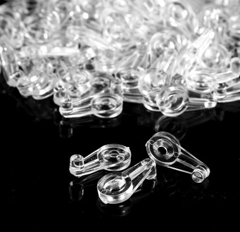 100pcs Plastic Glass Panel Retainer Clips Clear Mirror Holder Clips for Cabinet Door Glass Retainer Mirror Cabinet Fix Clips