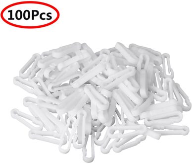 100Pcs Plastic Snap Clip Haken Mini Karabijnhaak Gesp Paracord Rugzak Bandjes Tas Onderdelen Voor Rugzak Portefeuilles Haken wit