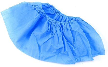 100Pcs Plastic Waterdicht Wegwerp Schoen Covers Regenachtige Dag Tapijt Floor Protector Dikke Reiniging Schoen Cover Blauw Overschoenen diep blauw