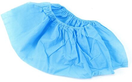 100Pcs Plastic Waterdicht Wegwerp Schoen Covers Regenachtige Dag Tapijt Floor Protector Dikke Reiniging Schoen Cover Blauw Overschoenen licht blauw