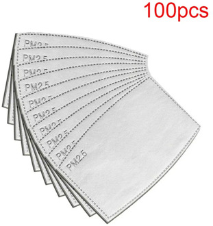 100Pcs PM2.5 Activated Carbon Filter Face Mask Breathing Insert Protective Mouth