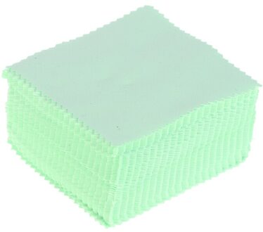 100Pcs Polish Reinigen Polijsten Doek Voor Zilver Goud Metalen Vegen Doek Houden Sieraden Shining Gereedschap Sieraden Gereedschap 8x8cm groen