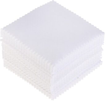 100Pcs Polish Reinigen Polijsten Doek Voor Zilver Goud Metalen Vegen Doek Houden Sieraden Shining Gereedschap Sieraden Gereedschap 8x8cm wit