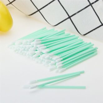 100Pcs Polyester Wattenstaafje Sticks Microfiber Cleaning Hoofd Wattenstaafje Solvent Printer Optische Apparatuur Schoonmaken Tool