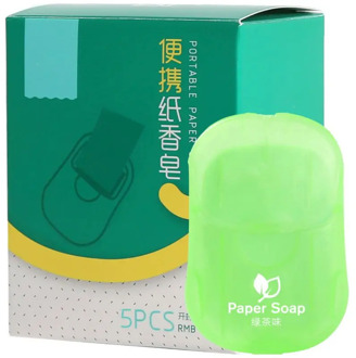 100Pcs Portable Disinfecting Soap Paper Washing Hand Bath Scented Soap Sheets Disinfecting Soap Paper