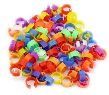 100Pcs Praktische Woonaccessoires 8Mm Duurzaam Vogel Benodigdheden Plastic Tuin Universele Willekeurige Kleur Ring