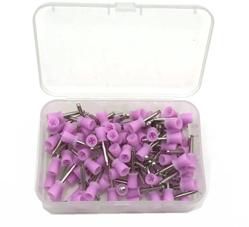 100pcs Purple Dental Polishing Cup Tooth Whitening Polish Polishing Brush Polisher Prophy Rubber Cup Dentist Material