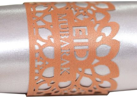 100Pcs Ramadan Decoratie Servet Houder Hollow Out Papier Ring Eid Mubarak Moslim Kareem Wedding Party Tafel Decor BZ