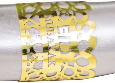 100Pcs Ramadan Decoratie Servet Houder Hollow Out Papier Ring Eid Mubarak Moslim Kareem Wedding Party Tafel Decor RFGD