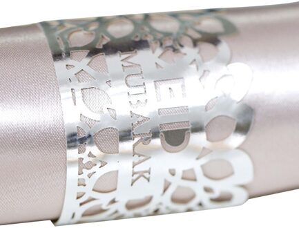 100Pcs Ramadan Decoratie Servet Houder Hollow Out Papier Ring Eid Mubarak Moslim Kareem Wedding Party Tafel Decor