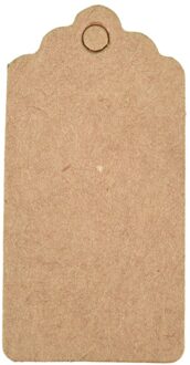 100Pcs Rechthoek Papier Label 4X2Cm Kraft Prijskaartjes Voor Kleding Hangen Diy Wedding Party Kerst decor Supplies bruin