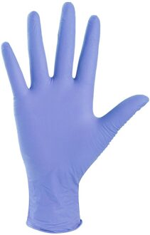 100Pcs Rubber Comfortabele Wegwerp Monteur Nitril Handschoenen Examen Handschoenen paars / L