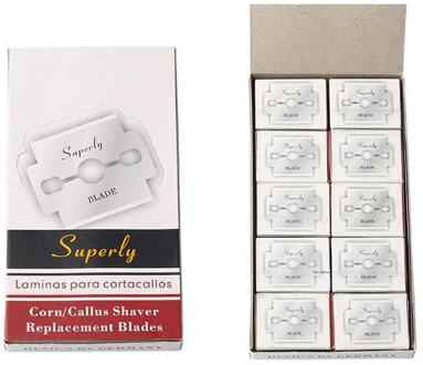 100Pcs Rvs Vervanging Bladen Voor Voet Eelt Remover Hard Skin Remover Hand Voet File Voetverzorging Pedicure Machine