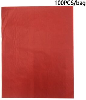 100Pcs Schilderen A4 Herbruikbare Multifunctionele Diy Handgemaakte Doek Thuis Kantoor Stof Tekening Een Side Kleurrijke Carbon Papier Ambachtelijke rood