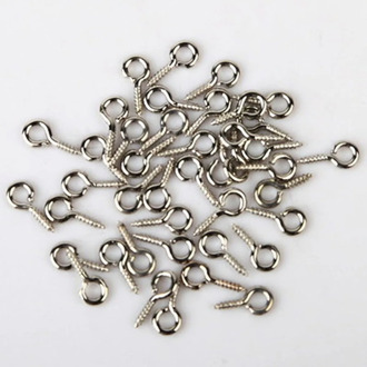 100pcs Screw Eyes Pin Findings for Clay Jewelry Resin Bead 10mm Screw Eyes for DIY jewelry Hanging Photos