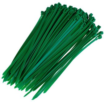 100pcs Self-Lock Cable Ties Plastic Nylon Wire Ties Cable Zip Ties 4.8x200 (mm) Nylon Ties Fasten Loop Cable groen