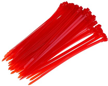 100pcs Self-Lock Cable Ties Plastic Nylon Wire Ties Cable Zip Ties 4.8x200 (mm) Nylon Ties Fasten Loop Cable rood