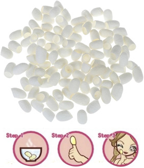 100Pcs/set Organic Natural Silk Cocoons Silkworm Balls Face Skin Care Scrub Purifying Acne Anti Aging Whitening Hot Sale